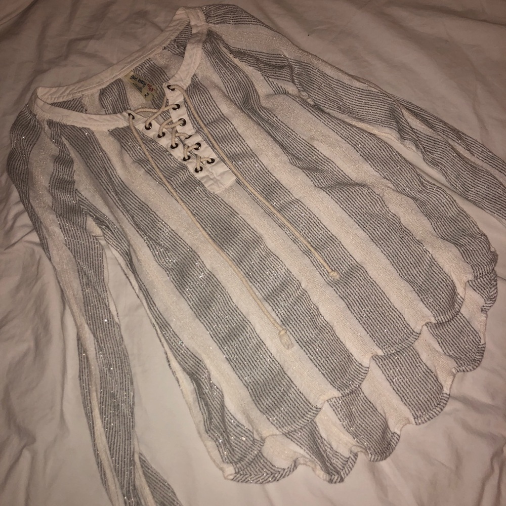 Long sleeve striped top